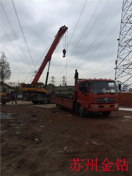 蘇州金鉆昆山150T（噸）電子汽車衡安裝現(xiàn)場