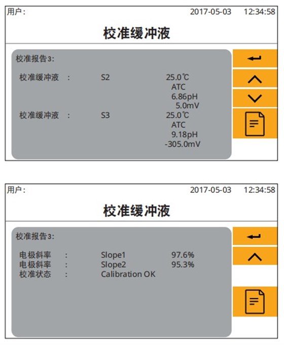 校準報告界面-