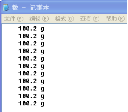 天平數(shù)據(jù)記錄